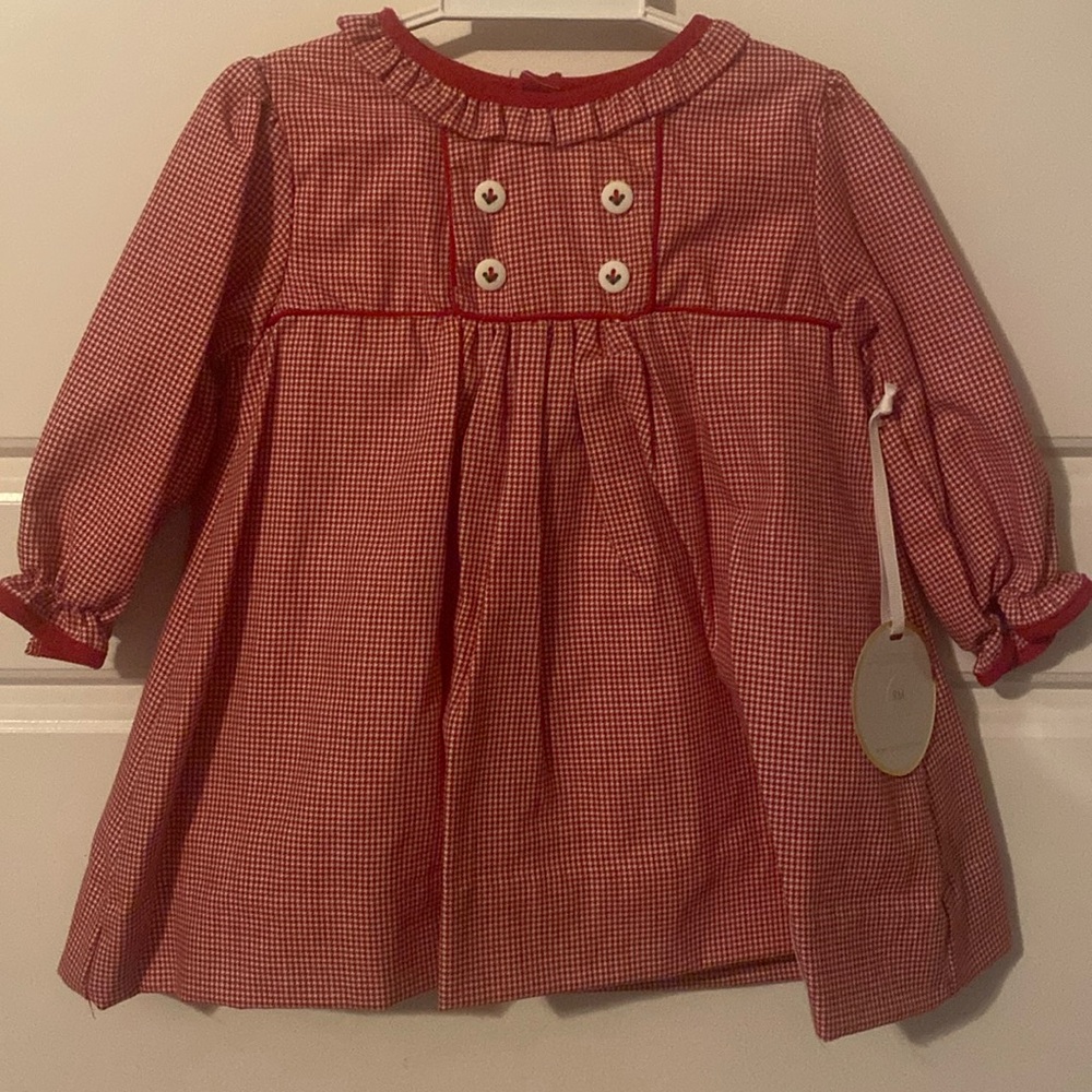 Petit Ami Red Gingham Dress